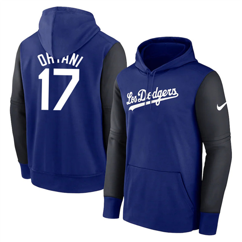 Los Angeles Dodgers Royal/Black #17 Shohei Ohtani Name & Number Pullover Hoodie